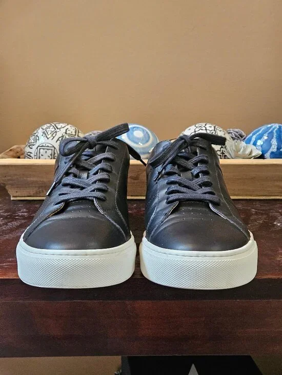 GREATS Men's Royale Leather Sneakers, Black, Sz 13 - Picture 4 of 16